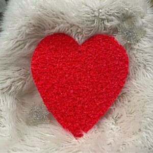 🌸SOLD🌸 Vintage Melted Plastic Popcorn Valentines Day Heart Indoor Outdoor